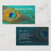 Carte de visite de plume de paon (Devant / Derrière)