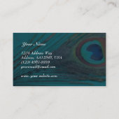 Carte de visite de plume de paon (Dos)