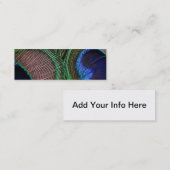 Carte de visite de plume de paon (Devant / Derrière)