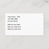 Carte de visite de pneus à thème automobile (Dos)