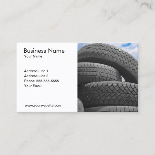 Carte de visite de pneus usagés (Devant)
