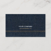 Carte de visite de poche de denim de blues-jean (Dos)