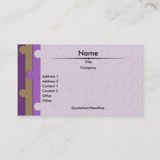 Carte de visite de poinçonnage papier (Devant)