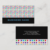 Carte de visite de point de Polka rétro (Devant / Derrière)