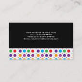 Carte de visite de point de Polka rétro (Dos)