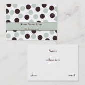 Carte de visite de point de purée de viande et de  (Devant / Derrière)