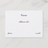 Carte de visite de point de purée de viande et de  (Dos)