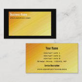 Carte de visite de pointe (Devant / Derrière)