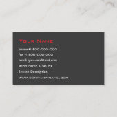 Carte de visite de pointe (Dos)