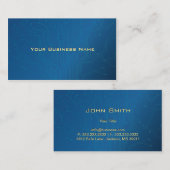 Carte de visite de pointe bleu de carte (Devant / Derrière)