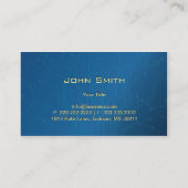 Carte de visite de pointe bleu de carte (Dos)