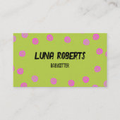 Carte de visite de points aquarelle (Devant)