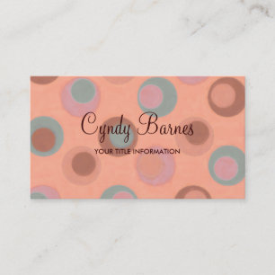 Carte de visite de points Brown Turquoises orange