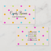 Carte de visite de points colorés (Devant / Derrière)