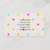 Carte de visite de points colorés (Dos)