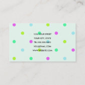 Carte de visite de points colorés (Dos)