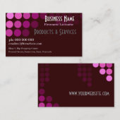 Carte de visite de points de beauté roses (Devant / Derrière)