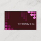 Carte de visite de points de beauté roses (Dos)