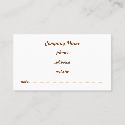 Carte de visite de points de chaux personnalisés (Dos)