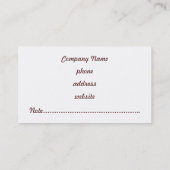 Carte de visite de points de rebonds verts (Dos)