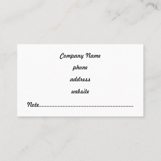 Carte de visite de points d'olive rétro (Dos)