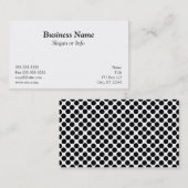Carte de visite de points Polka Noir (Devant / Derrière)