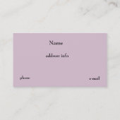 Carte de visite de points Polka rose pâle et noir (Dos)