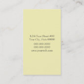 Carte de visite de pois (Dos)