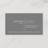 carte de visite de poisson gris (Dos)