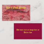 carte de visite de poisson rouge (Devant / Derrière)