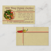 Carte de visite de poivre de piment (Devant / Derrière)