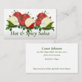 Carte de visite de poivrons chauds de Salsa (Devant / Derrière)