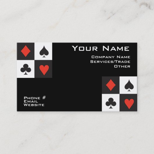 Carte de visite de poker (Devant)