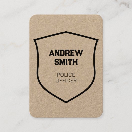 👮 ‍ ♂️ Carte de visite de police (Devant)