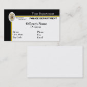 Carte de visite de police (Devant / Derrière)