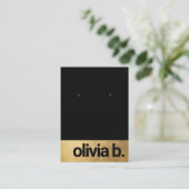 Carte de visite de police en or noir tendance (Debout devant)