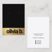 Carte de visite de police en or noir tendance (Devant / Derrière)