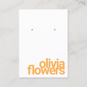 Carte de visite de police orange gras à oreille mo