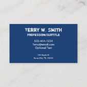 Carte de visite de police singe (Dos)