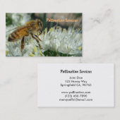 carte de visite de pollinisation d'abeille de miel (Devant / Derrière)
