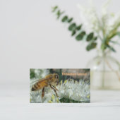 carte de visite de pollinisation d'abeille de miel (Debout devant)
