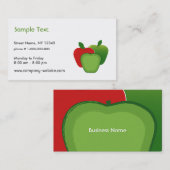 Carte de visite de pommes (Devant / Derrière)