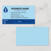 Carte de visite de pompage de forme de goutte d'ea (Devant / Derrière)