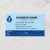 Carte de visite de pompage de forme de goutte d'ea (Devant)