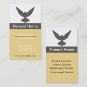 Carte de visite de pompes funèbres (Devant / Derrière)