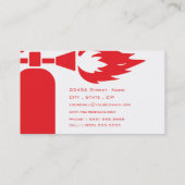 Carte de visite de pompier (Dos)