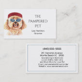 Carte de visite de poodle pour animaux de compagni (Devant / Derrière)
