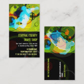 Carte de visite de PopArt de magasin de patin (Devant / Derrière)