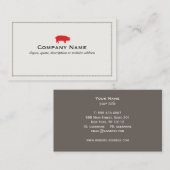 Carte de visite de porc au barbecue roux (Devant / Derrière)