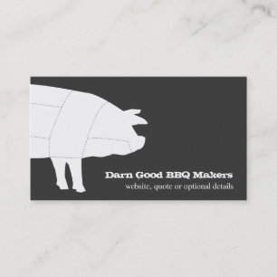 Carte de visite de porc barbecue section